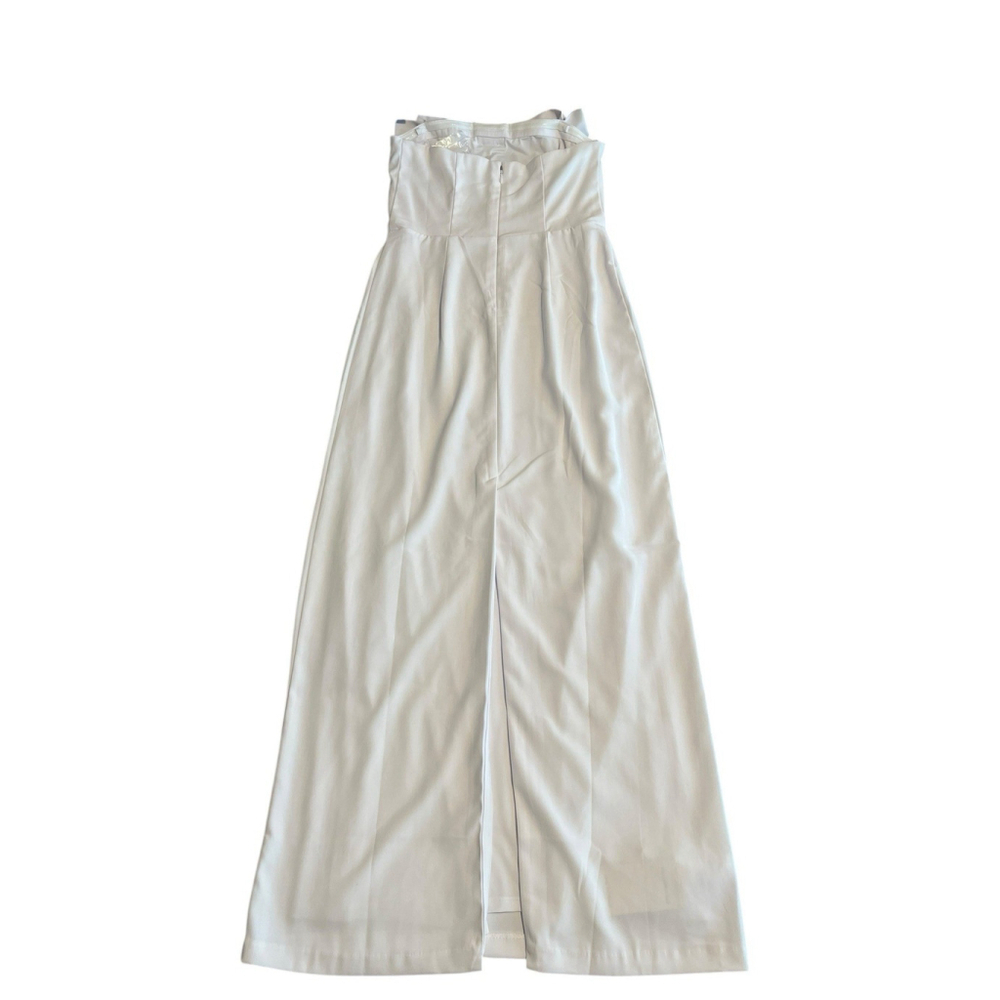 Abercrombie & Fitch White Maxi Bow Front Dress Medium - Picture 12 of 12